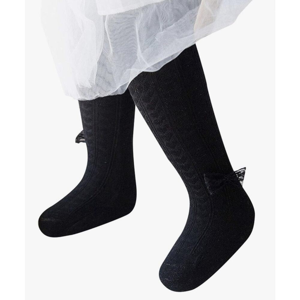 Zando Cozy Baby Tights Girls Black Size 2T - 4T